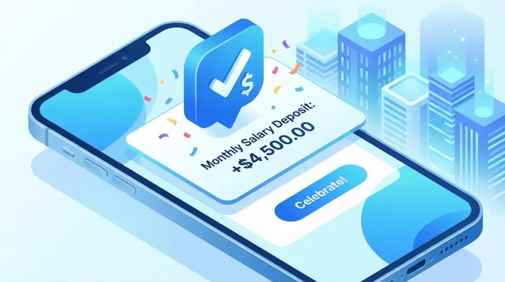 2026년 최저임금 월급 입금 내역 스마트폰 화면