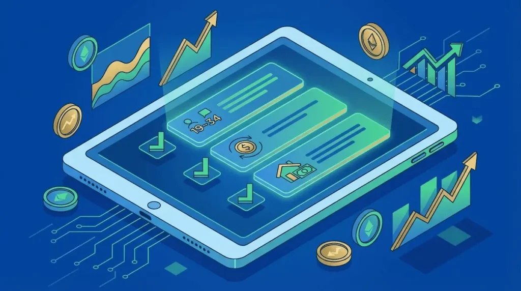 나이 및 소득 요건 등 청년도약계좌 신청 자격을 한눈에 확인하는 디지털 체크리스트 이미지