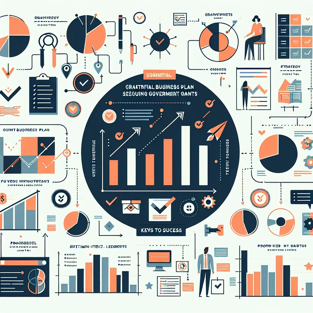 정부지원금 사업계획서 작성의 필수 꿀팁을 보여주는 현대적 인포그래픽 이미지