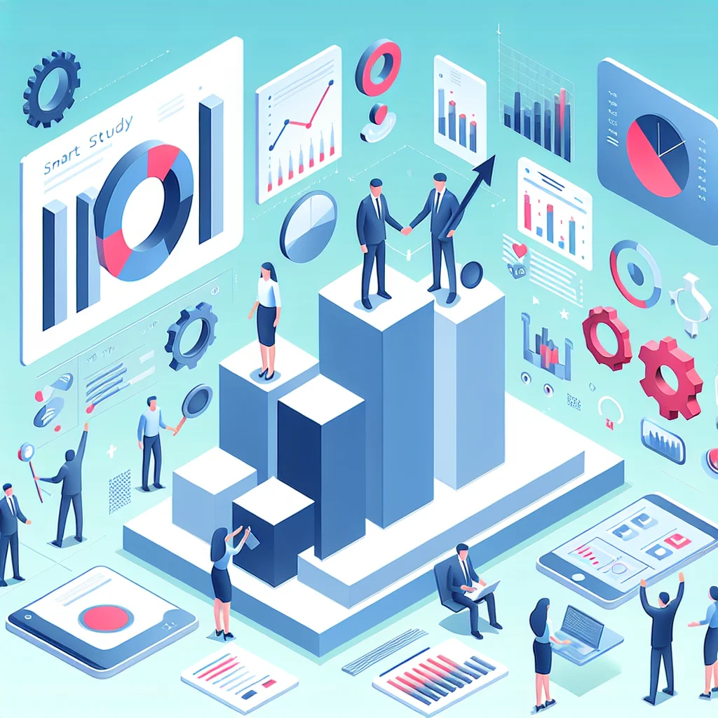 스마트워크로 인한 생산성 및 효율성 증대를 보여주는 성공 사례 그래픽